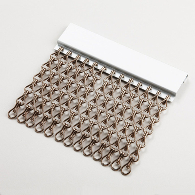 Color natural decorativo de Chainmail Ring Mesh Curtain Screen Building Facades