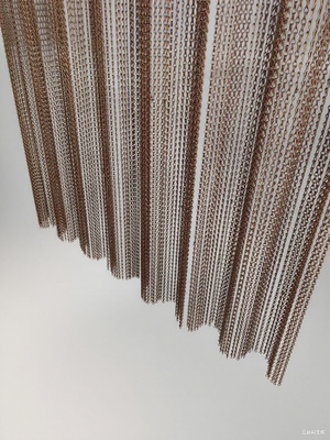 Color natural decorativo de Chainmail Ring Mesh Curtain Screen Building Facades