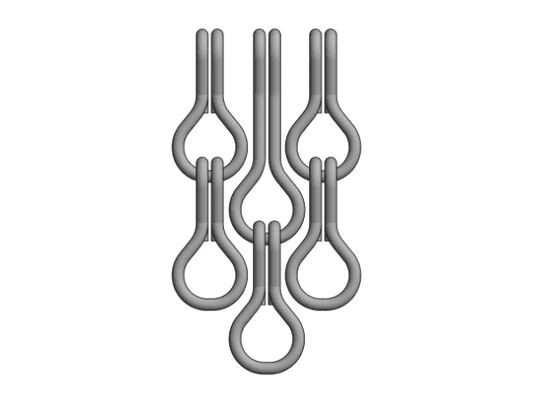 Mosquitera de cadena de aluminio de tamaño 12x24mm con un 60% de área abierta y un diámetro de alambre de 1,2mm para un control eficaz de moscas