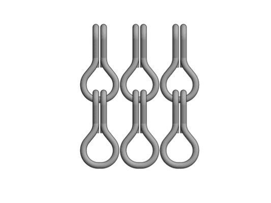 24 mm distancia de la cadena 1,2 mm diámetro del alambre de aluminio de la cadena de pantalla de mosca con 60% de área abierta para aplicaciones industriales