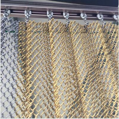 Panel de malla arquitectónica de acero inoxidable con tamaño de apertura personalizable de 5 mm a 50 mm y superficie recubierta de bronce antiguo en múltiples colores