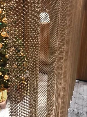 Panel de malla arquitectónica de acero inoxidable con tamaño de apertura personalizable de 5 mm a 50 mm y superficie recubierta de bronce antiguo en múltiples colores
