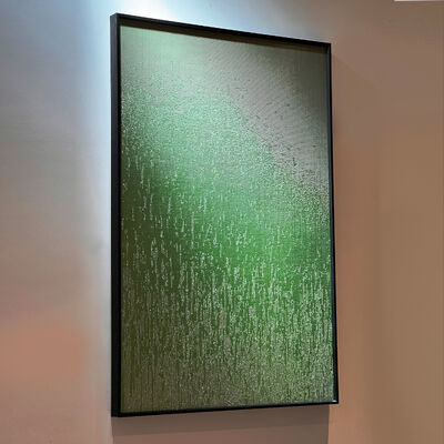 Artesanía artística de tejido metálico de inspiración natural de luz y sombra