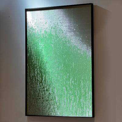 Artesanía artística de tejido metálico de inspiración natural de luz y sombra