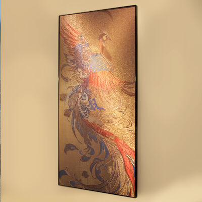 Pared artística de malla de metal - Decoración de interiores personalizada de Phoenix