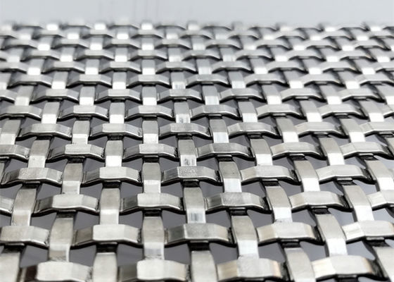 Malla de alambre tejida Mesh Wall Cladding For Architectural decorativa de acero inoxidable del metal