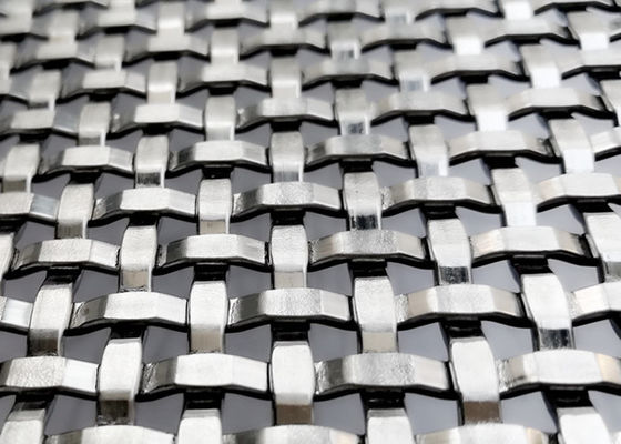 Malla de alambre tejida Mesh Wall Cladding For Architectural decorativa de acero inoxidable del metal