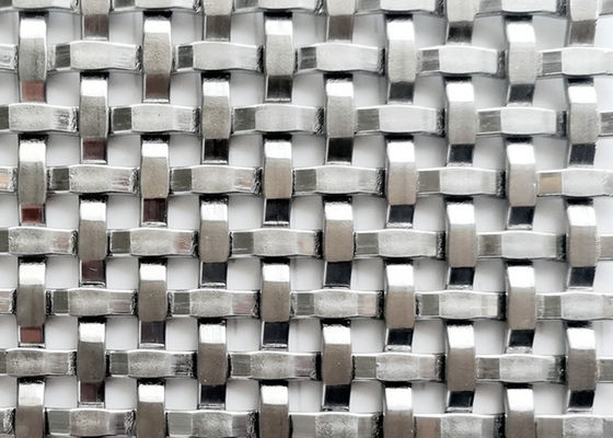 Malla de alambre tejida Mesh Wall Cladding For Architectural decorativa de acero inoxidable del metal