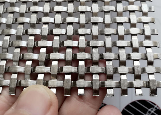 Malla de alambre tejida Mesh Wall Cladding For Architectural decorativa de acero inoxidable del metal