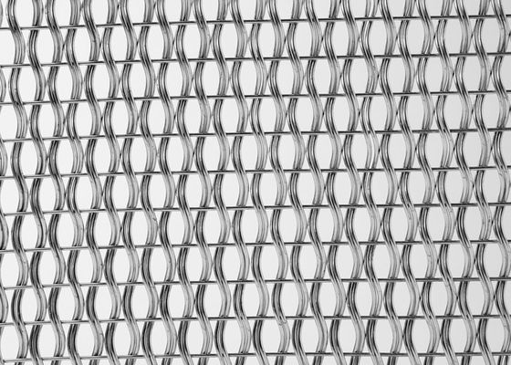 OEM tejido arquitectónico SS 304 de Mesh Panel del alambre de los muebles interiores del 1.5m