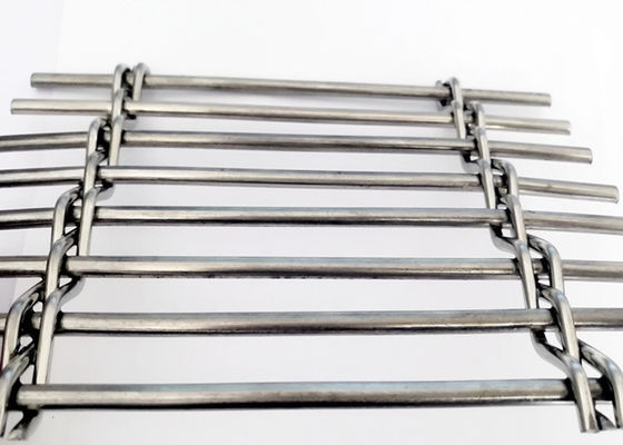 Capa tejida arquitectónica de Mesh Barrette Weave PVD del alambre de los divisores de la pantalla