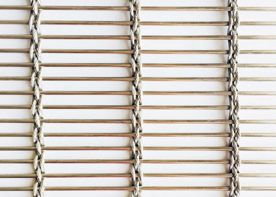 Metal tejido de acero inoxidable flexible Mesh Cladding For Restaurants del ODM los 4m