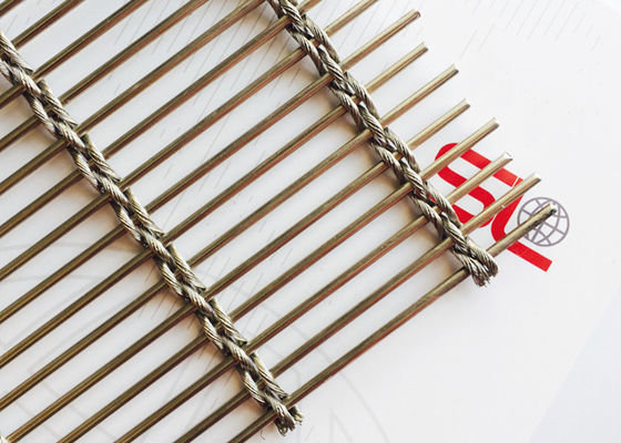 Metal tejido de acero inoxidable flexible Mesh Cladding For Restaurants del ODM los 4m
