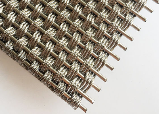 Alambre tejido arquitectónico decorativo prensado Mesh Anti Corrosion de 5.5m m