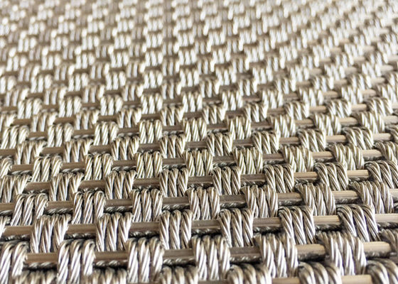 Alambre tejido arquitectónico decorativo prensado Mesh Anti Corrosion de 5.5m m