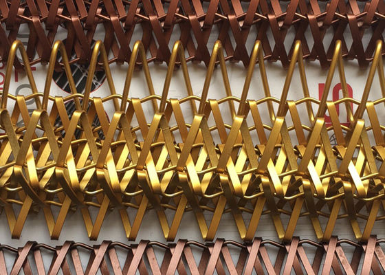 alambre espiral Mesh Conveyor Decoration Facade de la armadura del metal de los 36m
