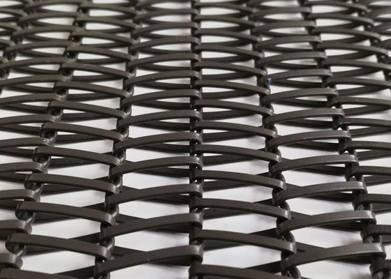 alambre espiral de acero con poco carbono Mesh Conveyor Belt Painted Finished de los 5m