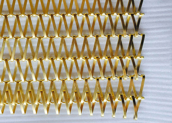 alambre de cobre Mesh Screen Decorative Facade Triangle de la división de 12m m