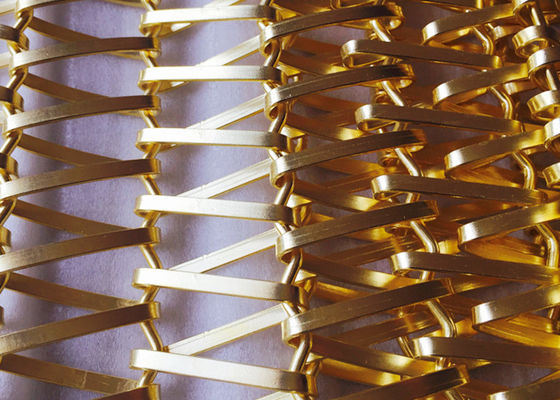 alambre de cobre Mesh Screen Decorative Facade Triangle de la división de 12m m