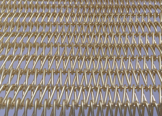 Alambre espiral Mesh Oxidation Resistance del metal de la cortina del cobre de PVD