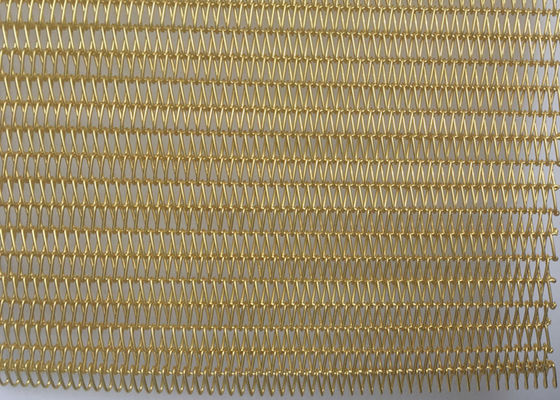 Alambre espiral Mesh Oxidation Resistance del metal de la cortina del cobre de PVD