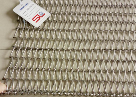 Alambre espiral de acero inoxidable Mesh Conveyor Belt Durable de los completamente 4m