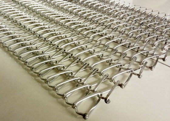 Alambre espiral de acero inoxidable Mesh Conveyor Belt Durable de los completamente 4m