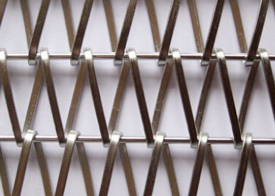 metal Mesh Fabric de Mesh Belt Wall Cladding Woven del espiral del divisor de 6m m