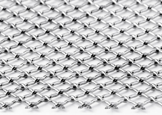malla metálica de Mesh Square Stainless Steel Woven del alambre de la encrespadura de la cerradura del SGS de los 3×6m