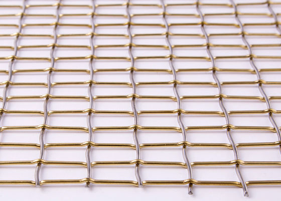 Alambre Mesh Square Hole de la encrespadura de la cerradura de SS321 los 2.5m