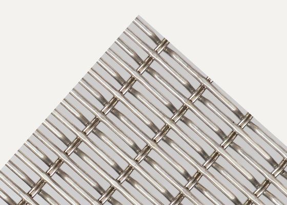 OEM tejido de acero inoxidable rígido de Mesh Stairs Railing del alambre de la encrespadura de la cerradura