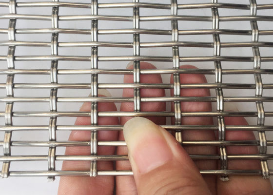 alambre Mesh Cupboard Decorative Partitions Facade de la encrespadura de la cerradura de 4.2m m que hace punto