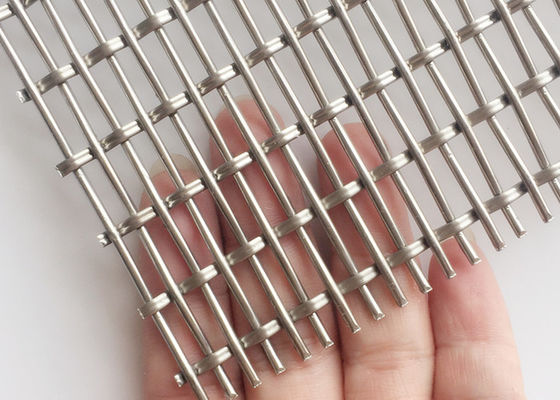 alambre Mesh Cupboard Decorative Partitions Facade de la encrespadura de la cerradura de 4.2m m que hace punto