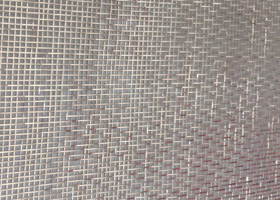 Alambre laminado de cristal arquitectónico ultra fino Mesh Brass Woven 0.5m m