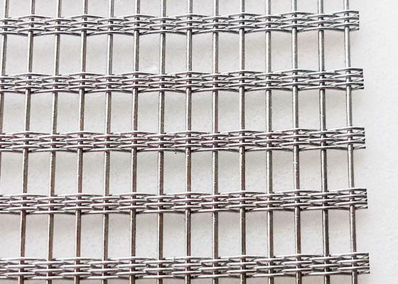vidrio no frágil de acero inoxidable de la pantalla de los 250cm con el alambre Mesh Inside 41,4% Gap