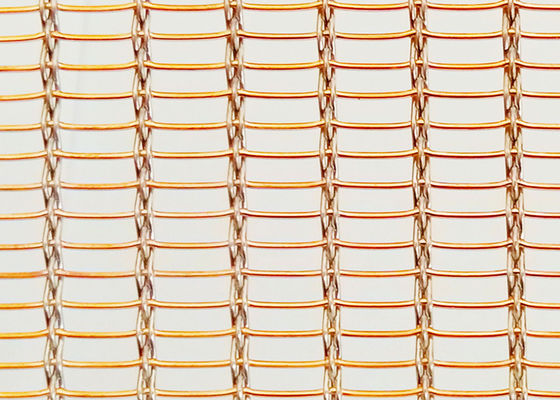 Revestimiento laminado vidrio de Mesh Eco Woven Copper Wall del alambre de SHUOLONG SS304
