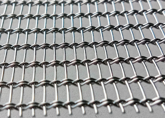 Alambre interior Mesh Decorative Design de la capa intermediaria de cristal SS304 1.2m m