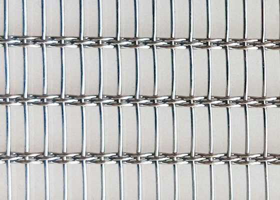Alambre interior Mesh Decorative Design de la capa intermediaria de cristal SS304 1.2m m