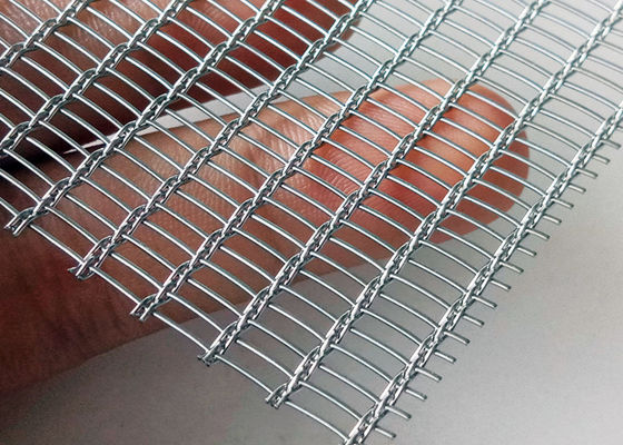 Alambre interior Mesh Decorative Design de la capa intermediaria de cristal SS304 1.2m m