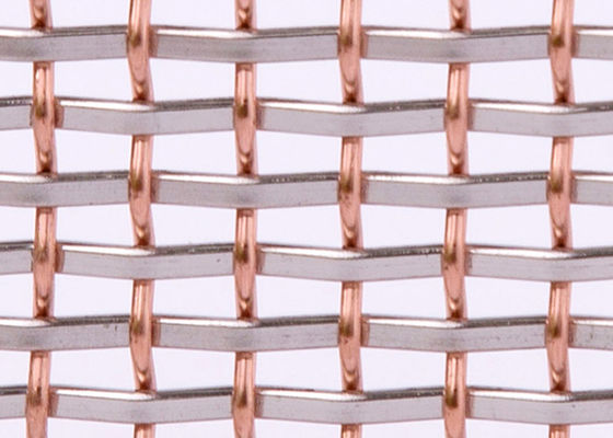 impacto decorativo de cobre los 8m rojo de Mesh Screen Rigid Metal Anti del metal de 4m m
