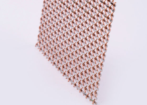 impacto decorativo de cobre los 8m rojo de Mesh Screen Rigid Metal Anti del metal de 4m m