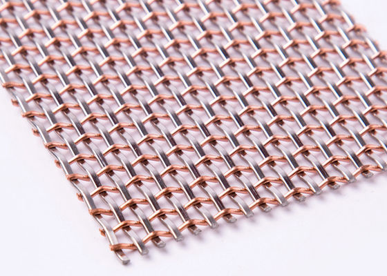 impacto decorativo de cobre los 8m rojo de Mesh Screen Rigid Metal Anti del metal de 4m m