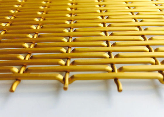 El aluminio del oro anodizó el alambre tejido decorativo Mesh Sheets 6010 XY