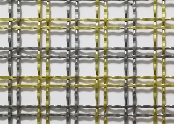 parrillas tejidas decorativas de cobre amarillo de la malla de alambre de la antigüedad de 3.3m m los 30m para las puertas de gabinete