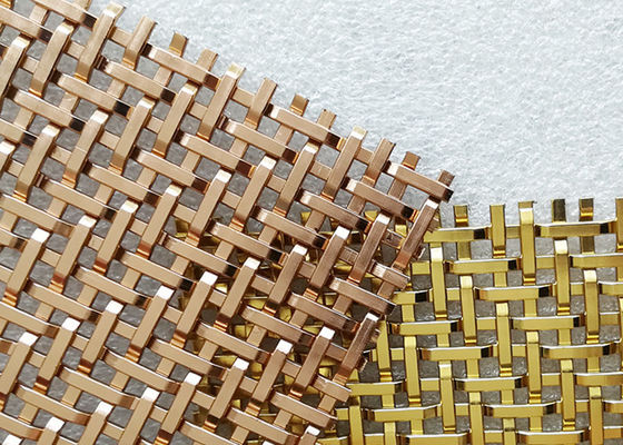 acero decorativo de Mesh Panels Plain Woven Stainless del metal de 3.6m m PVD
