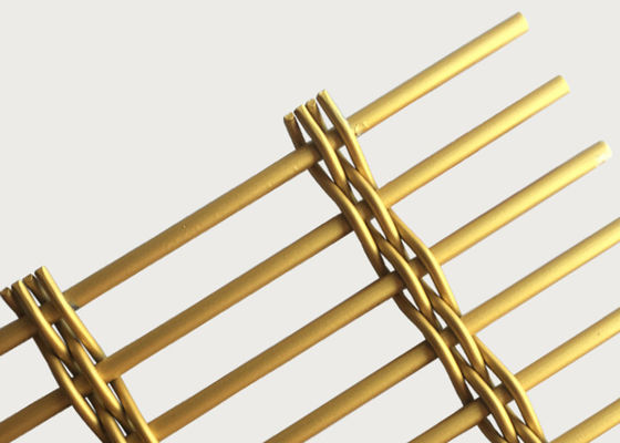 Alambre de metal de acero inoxidable tejido oro del SGS Mesh Room Divider los 2×4m