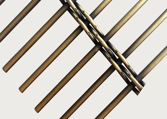 Alambre tejido decorativo Mesh Screen Plated Metal del divisor de cobre amarillo de la BARBACOA