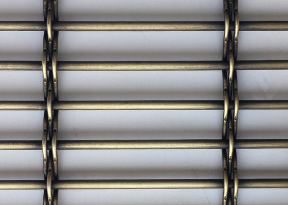 Alambre tejido decorativo Mesh Screen Plated Metal del divisor de cobre amarillo de la BARBACOA