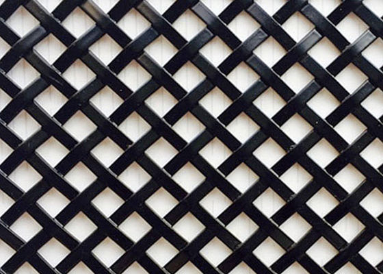 SS304 polvo negro antiusura Mesh Decorative For Building Structures cubierto