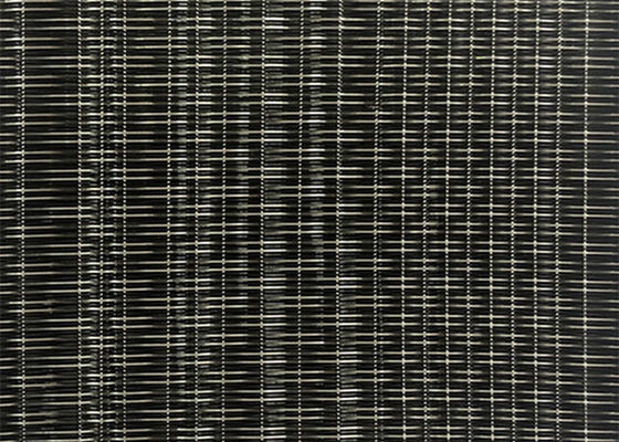 edificio tejido negro de Mesh Glass Laminated For Office del alambre del cobre de 0.9m m 3M